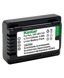 Kastar Battery (1-Pack) for Panasonic VW-VBY100 and Panasonic HC-V110 V110K V110G V201 V201K Cameras