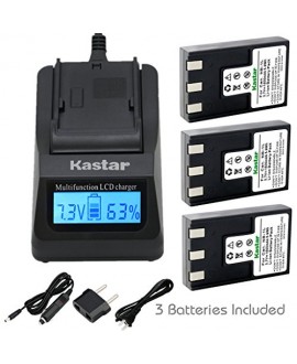 Kastar Ultra Fast Charger(3X faster) Kit and NB-1L Battery (3-Pack) for Canon NB-1L NB-1LH CB-2LSE work with Canon IXY Digital 200 200a 300 300a 320 400 430 450 500 S200 S230 S330 PowerShot S200 S230 S300 S330 S400 S410 S500 Cameras [Over 3x faster than a