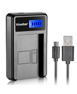 Kastar LCD Slim USB Charger for Nikon EN-EL3e, ENEL3E, EN-EL3a, EN-EL3, MH-18, MH-18a and Nikon D50, D70, D70s, D80, D90, D100, D200, D300, D300S, D700 Cameras
