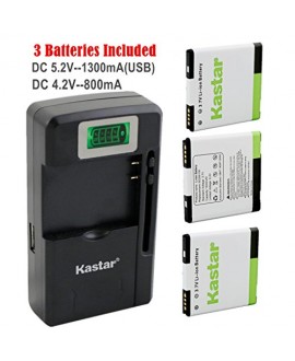 Kastar G14 / BG58100 Battery (3-Pack) and intelligent mini travel Charger ( with high speed portable USB charge function) for HTC G14, HTC BG58100, HTC EVO 3D (Fits BG86100), HTC Sensation, HTC Amaze, HTC MyTouch 4G Slide, HTC Sensation XE, HTC Sensation 