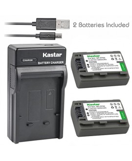 Kastar Battery (X2) & Slim USB Charger for Sony NP-FP51 NP-FP50 and DCR-30 DVD103 DVD105 DVD203 DVD205 DVD305 DVD92 HC20 HC21 HC26 HC32 HC36 HC40 HC42 HC46 HC65 HC85 HC96 SR40 SR60 SR80 SR100 TRV460E