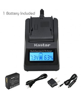 Kastar Ultra Fast Charger(3X faster) Kit and Battery (1-Pack) for Panasonic Lumix CGA-S007, CGA-S007A, CGA-S007A/1B, CGA-S007E, DMW-BCD10 and DE-A25, DE-A25A, DE-A26, DE-A26A work with Panasonic Lumix DMC-TZ1, DMC-TZ2, DMC-TZ3, DMC-TZ4, DMC-TZ5, DMC-TZ11,