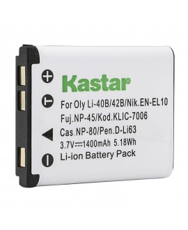 Kastar Camera Replacement Battery LI-42B LI-40B For Olympus FE-230 FE-240 FE-250 FE-280 FE-290 FE-300 TG-310 TG-320 CAMERA