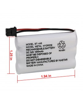 Kastar 2-Pack BT-446 Cordless Phone Battery Replacement for Uniden BT446 BP-446 BP446 BT-1005 BT1005 Battery and TRU8885 TRU8885-2 TRU88852 TRU8888 TRU9460 TRU9465 TRU9480 TCX-800 Cordless Phone