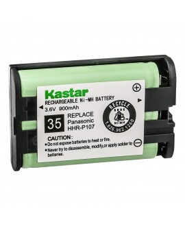 Kastar HHR-P107 Battery, Type 35, NI-MH Rechargeable Cordless Telephone Battery 3.6V 900mAh, Replacement for Panasonic HHR-P107, HHR-P107A, HHR-P107A/1B (Detail Models in the Description)