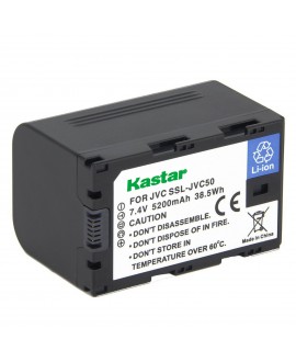 Kastar Battery (1-Pack) for JVC SSL-JVC50 and JVC GY-HMQ10, GY-LS300, GY-HM200, GY-HM600, GY-HM600E, GY-HM600EC, GY-HM650 Camcorders
