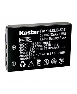 Kastar KLIC-5001 Battery (1-Pack) for Kodak Easyshare P712 P850 P880 Z730 Z760 Z7590 DX6490 DX7440 DX7590 DX7630 Zoom and Sanyo DB-L50 DMX-WH1 HD1010 FH11 HD2000 VPC-WH1 HD2000 HD1010 HD1000