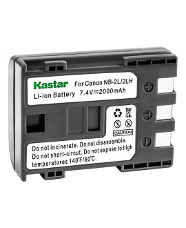 Kastar NB-2L Battery for Canon Digital Rebel XT, Digital Rebel XTi, EOS 350D, EOS 400D, EOS Kiss Digital N, EOS Kiss Digital X, FV500, FVM20, FVM30, FVM100, FVM200 Camera