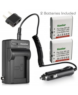 Kastar 2-Pack LB-060 Battery and Charger Replacement for Kodak PixPro AZ522 AZ521, Kodak PixPro AZ501, Kodak PixPro AZ421, Kodak PixPro AZ365 AZ362 AZ361, Kodak PixPro AZ525 AZ526, Kodak PixPro AZ251