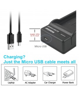 Kastar Slim USB Charger for Canon LP-E10, LC-E10 and Canon EOS 1100D, EOS 1200D, EOS Rebel T3, EOS Rebel T5, EOS Kiss X50, EOS Kiss X70 DSLR Camera & Canon LPE10 Grip
