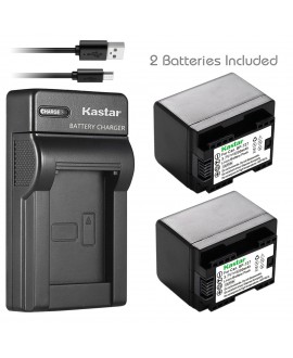 Kastar X2 Fully Decoded Battery + Slim USB Charger for Canon BP-727 & VIXIA HF M50, HF M52, HF M500, HF R30, HF R32, HF R40, HF R42, HF R50, HF R52, HF R60, HF R62, HF R300, HF R400, HF R500, HF R600