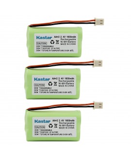 Kastar 3 Pack 2.4V 1600mAh Cordless Phone Battery Replacement for Vtech BT175242 BT275242 89-1341-00-00 CS6128 Sony BP-T50 BPT50 Presidian 43271 43-271 Empire CPB-472J CPB472J AT&T 50 91301