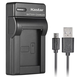 vhbw Cargador Compatible con Panasonic HX-WA3, HX-WA2, HX-WA20, HX-WA20EG cámara videocámara/batería + Adaptador Coche + indicador Carga, 4,2 V