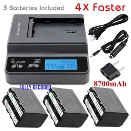 Kastar Battery Charger For Sony NP-F960, NP-F970, NP-F975 Camcorder & Camera Batteries
