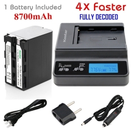 Kastar NP-F980 Battery AC Charger for Sony NP-F960 HVR-DR60 HVR-HD1000