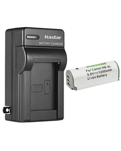 Kastar 1-Pack Battery and AC Wall Charger Replacement for Canon NB-9L, NB-9LH Battery, Canon CB-2LB, CB-2LBE Charger, Canon PowerShot N, PowerShot N2, Powershot SD4500 IS, IXUS 1000 HS, IXY 50S Camera