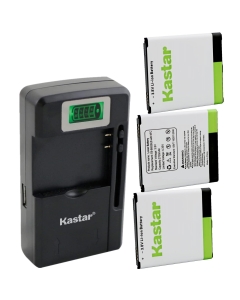 Kastar Galaxy S4 Battery (3-Pack with NFC) and Intelligent Mini Travel Charger for Galaxy S4, S IV, I9505, M919 (T-Mobile), I545 (Verizon), I337 (AT&T), L720 (Sprint), EB-B600BUB, EB-B600BUBESTA