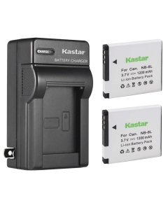 Kastar Battery (2-Pack) and Charger Kit for Canon NB-8L NB8L CB-2LA CB-2LAE and Canon PowerShot A2200, PowerShot A3000 is, PowerShot A3100 is, PowerShot A3200 is, PowerShot A3300 is Digital Cameras