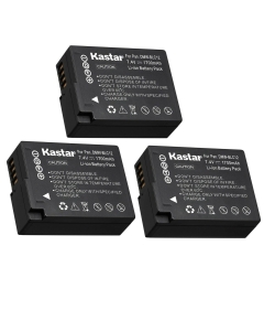 Kastar 3-Pack DMW-BLC12 Battery Replacement for Panasonic DMW-BLC12 DMW-BLC12E DMW-BLC12GK DMW-BLC12PP Battery, Panasonic DE-A79 DE-A79B Charger