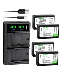 Kastar 4-Pack Battery and LTD2 USB Charger Replacement for Samsung ED-BP1410, BP-1410 Battery, Samsung NX30, EV-NX30ZZBGBUS, WB2200, Digimax WB2200, WB2200BMBCL, WB2200F, Digimax WB2200F Cameras