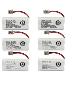 Kastar 6-Pack BT-1025 Battery Compatible with Uniden DECT2085 DECT2085-2 DECT2085-2W DECT2085-3 DECT2085-4 DECT2085-4WX DECT2085-5 DECT2088 DECT2088-2 DECT2180 DECT2180-2 DECT2180-3 DECT2180-4