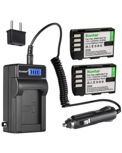 Kastar 2-Pack DMW-BLF19 Battery and LCD AC Charger Compatible with Panasonic Lumix DMC-GH4, Lumix DMC-GH4A, Lumix DMC-GH4H, Lumix DMC-GH4KBODY, Lumix DC-GH5, Lumix DC-GH5S, Lumix DC-G9 Digital Cameras