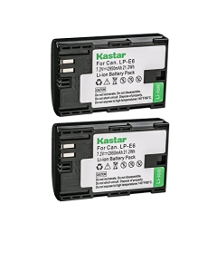 Kastar 2-Pack Battery Replacement for Canon LPE6NH Battery, Canon EOS R6 Mark II Mirrorless Camera