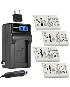 Kastar 4-Pack EN-EL5 Battery and LCD AC Charger Compatible with Nikon EN-EL5 CP1 Battery, Nikon MH-61 Charger, Nikon Coolpix P6000, Coolpix S10, P4, P80, P90, P100, P500, P5100, P6000 Digital Cameras