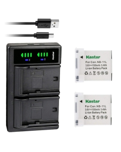Kastar 2-Pack NB-11L Battery and LTD2 USB Charger Replacement for Canon IXUS 135, IXUS 137, IXUS 140, IXUS 145, IXUS 147, IXUS 150, IXUS 155, IXUS 157, IXUS 160, IXUS 165, IXUS 170, IXUS 172, IXUS 175