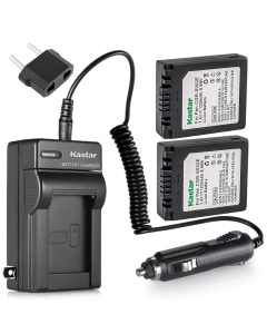 Battery (2-Pack) and Charger for Panasonic LUMIX DMC-FZ15, DMC-FZ20 Digital Camera