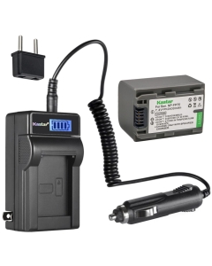 Kastar 1-Pack NP-FP70 / NP-FP71 Battery and LCD AC Charger Compatible with Sony HDR-HC3, HDR-HC3E, DCR-DVD103, DCR-DVD105, DCR-DVD202, DCR-DVD203, DCR-DVD205, DCR-DVD304, DCR-DVD305, DCR-DVD403