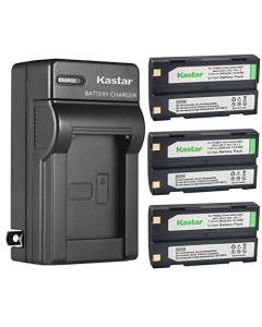 Kastar 3-Pack Ei-D-Li1 Battery and AC Wall Charger Replacement for Trimble 29518 38403 46607 52030 52030 54344, Trimble 5700 GPS Transmitter, External Radio 2.4Ghz, MT1000 Data Collector GPS