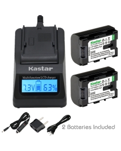 Kastar Ultra Fast Charger Kit and BN-VG114 Battery (2-Pack) for JVC BN-VG107 BN-VG107U BN-VG108U BN-VG108E BN-VG114 BN-VG114U BN-VG114US Rechargeable Lithium-ion Battery