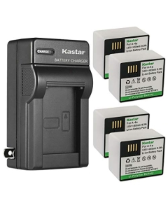 Kastar 4-Pack Battery and AC Wall Charger Replacement for Arlo A-4, A-4a A4A, VMC4040, 308-10069-01 Battery, Arlo Ultra, Arlo Ultra Plus, Arlo Ultra 2, Arlo Ultra 4K UHD, Arlo Pro 3, Arlo Pro 4 Camera