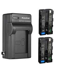 Kastar 2-Pack NP-F580 Battery 3500mAh and AC Wall Charger Replacement for Blackmagic Design Video Recording Monitor, FEELWORLD On-Camera Monitor, ANDYCINEI On-Camera Monitor, Lilliput Field Monitor
