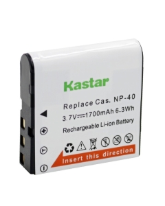 Kastar Battery (1-Pack) for Cas NP-40 NP-40DBA NP-40DCA BC-31L & Cas Exilim EX-Z400 EX-FC100 EX-FC150 EX-FC160S Pro EX-P505 EX-P600 EX-P700 Zoom EX-Z100 EX-Z1000 EX-Z1050 EX-Z700 EX-Z750 EX-Z850