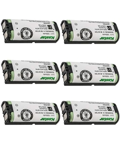 Kastar 6-Pack HHR-P105 Battery Replacement for Panasonic KXTG5761 KX-TG5771 KXTG5771 KX-TG670 KXTG670 KX-TG670B KXTG670B KX-TG6700B KXTG6700B KX-TG6702B KXTG6702B KX-TGA240LCB KXTGA240LCB