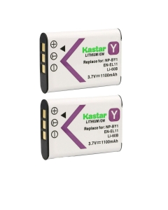 Kastar 2-Pack Battery Replacement for Olympus Li-60B Li60B Battery, Olympus Li-60C Li60C Charger, Olympus CAMEDIA FE-370 FE370 Digital Camera