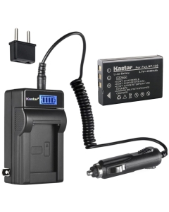 Kastar 1-Pack FNP-120 Battery and LCD AC Charger Compatible with FUJIFILM NP-120, NP-120B, Minolta MN80NV 1080P, CONTAX BP-1500S, KYOCER BP-1500S, CONTAX Tvs Digital Camera