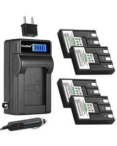 Kastar 4-Pack NB-3LH Battery and LCD AC Charger Compatible with Canon Digital IXUS i7, IXY Digital 30, IXY Digital 30a, IXY Digital 600, IXY Digital 700, IXY Digital D30, IXY Digital D30a Cameras