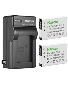 Kastar 2-Pack Battery and AC Wall Charger Replacement for Samsung SLB-11A SLB11A Battery, Samsung TL240, TL320, TL350, TL500, WB600, WB610, WB650, WB660, WB700, WB1000, WB2000 Digital Cameras
