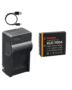 Kastar 1-Pack Battery and AC & USB-C Charger, Compatible with KLIC-7004 Camera, for EasyShare M1033 M1093 M2008 V1073 V1233 V1253 V1273 PlaySport PlayTouch PlayFull Dual Zi8 Zi10 Zi12 Zx3 Cameras
