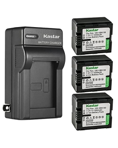 Kastar 3-Pack Battery and AC Wall Charger Replacement for Panasonic HC-X900GK, HC-X900K, HC-X900M, HC-X900MGK, HC-X909, HC-X910, HC-X920, HC-X920M, HDC-HS900, HDC-HS900GK, HDC-HS900GK-3D, HDC-HS900K