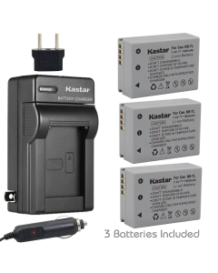 Kastar Battery (3-Pack) and Charger Replacement for Canon NB-7L, CB-2LZE Work with Canon PowerShot G10, PowerShot G11, PowerShot G12, PowerShot SX30 is Digital Cameras