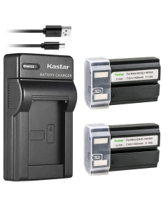 Kastar Battery (X2) & Slim USB Charger for Nik ENEL1, Minota NP-800 and Nik Cooipix 4300 4500 4800 5400 5700 775 8700 880 885 995 Coolpix E880 and Konica Minota DG-5W Dimage A200 Cameras