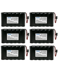 Kastar 6-Pack Backup Battery Replacement for Panasonic P-P507 P-P507A P-P507A/BA1, Panasonic 2.4 GHz Cordless Station Unit for KX-TG2000B or KX-TG4000B Systems with Hearing Aid Compatibility (HAC)