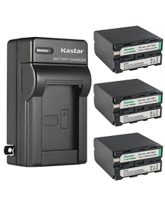 Kastar 3-Pack Battery and AC Wall Charger Replacement for Son DCR-TRV103 DCR-TRV110 DCR-TRV120 DCR-TRV125 DCR-TRV130 DCR-TRV203 DCR-TRV210 DCR-TRV220 DCR-TRV310 DCR-TRV315 DCR-TRV320 DCR-TRV410