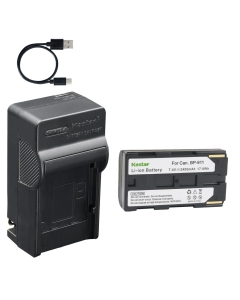 Kastar 1-Pack Battery and AC & USB-C Charger, Compatible with Canon BP-911, XF100 XF105 XF200 XF205 XF300 XF305 XF400 XF405 C100 C300 C500 XH-A1 XH-G1 XL1 XL2 GL1 GL2 XM2 and More Camcorders