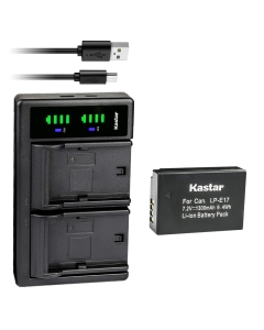 Kastar 1-Pack Battery and LTD2 USB Charger Replacement for Canon KISS X8i, KISS X9i, Rebel SL2, Rebel SL3, EOS Rebel T6i, EOS Rebel T6s, EOS Rebel T7i, EOS Rebel T8i, EOS M3, EOS M5, EOS M6 Cameras
