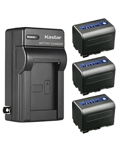 Kastar 3-Pack Battery and AC Wall Charger Replacement for Sony CCD-TRV250, CCD-TRV308, CCD-TRV318, CCD-TRV328, CCD-TRV338, CCD-TRV350, CCD-TRV408, CCD-TRV418, CCD-TRV428, CCD-TRV438, CCD-TRV608